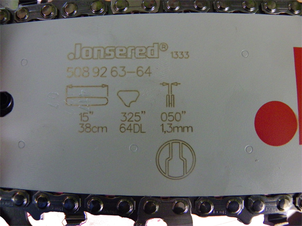 2 cadenas adecuado para Jonsered 2234 45 cm 3/8" 62 TG 1,3 mm sierra cadena Espada 